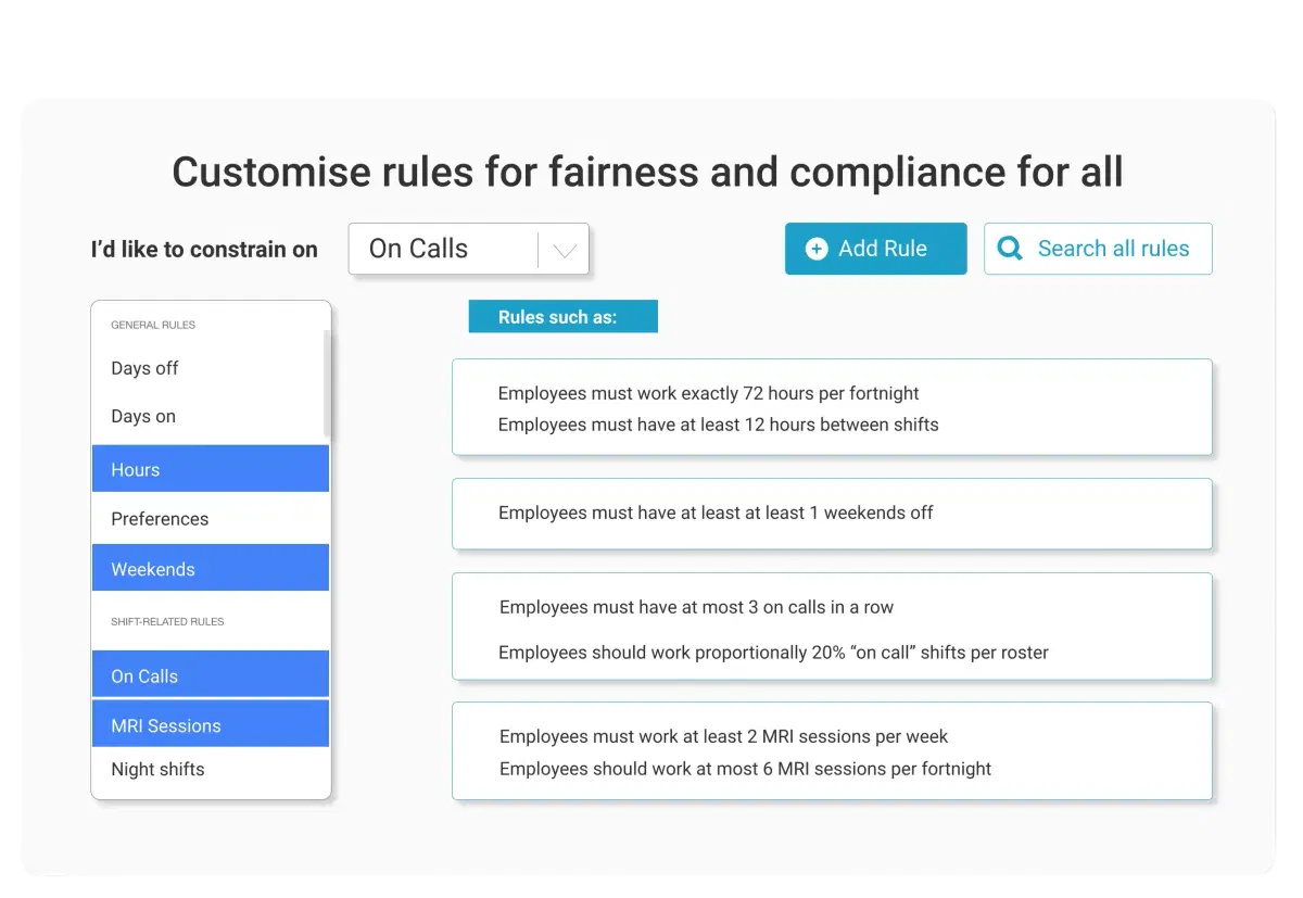 AI-Optimised Compliant Rosters illustration